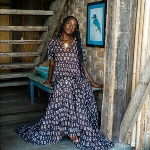 Daughters of India Chaaya Eggplant Dress S